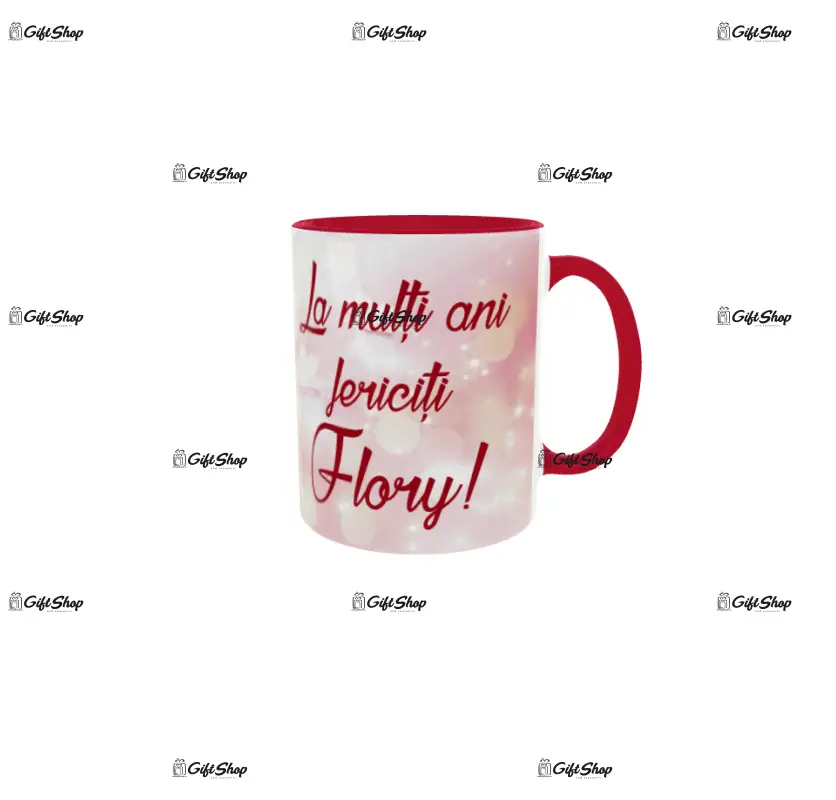La multi ani fericiti ( numele ), cana din ceramica, 330ml, personalizata cu 1 poza si text model 3376